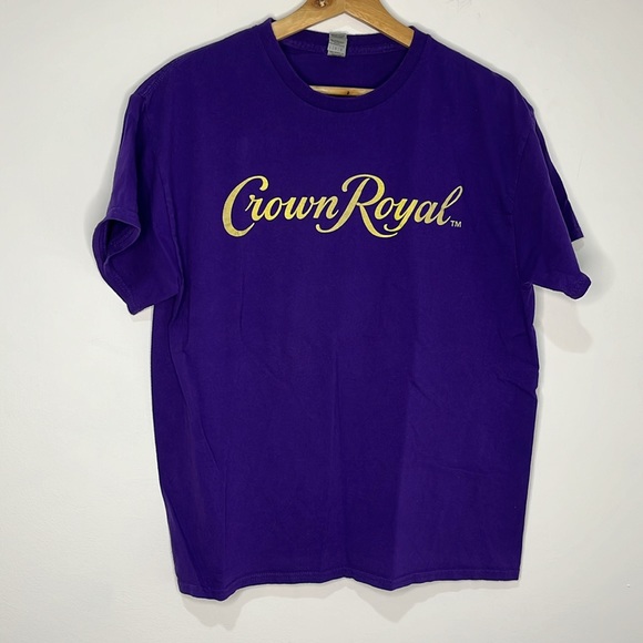 Men’s Large Purple Crown Royal Short Sleeved T-shirt NWOT - Picture 2 of 8